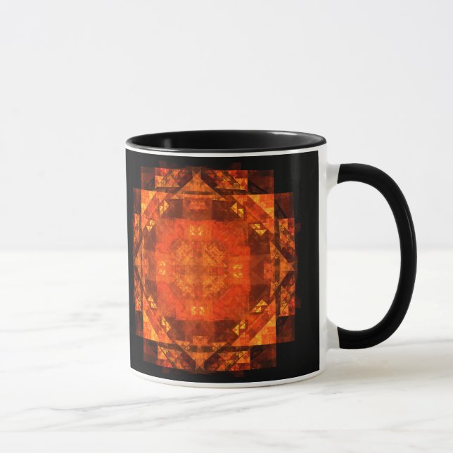 Blessing Fire Mandala Abstract Art Design Mug (Right)