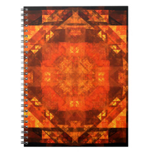 Blessing Fire Mandala Abstract Art Design Notebook