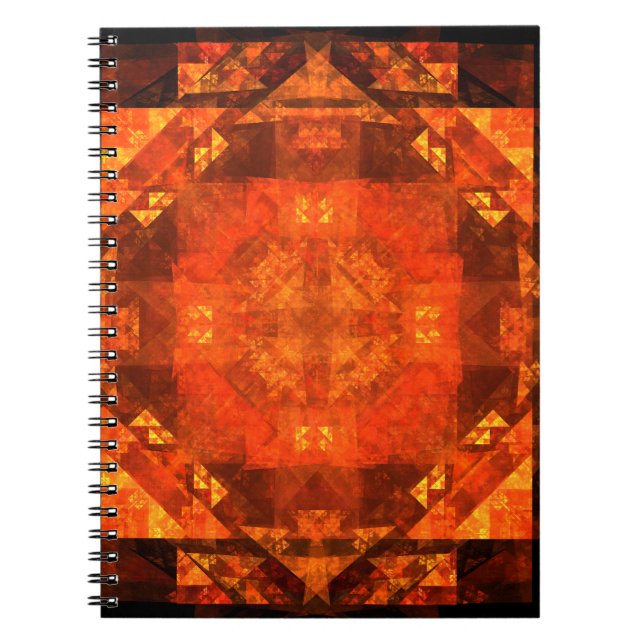Blessing Fire Mandala Abstract Art Design Notebook (Front)