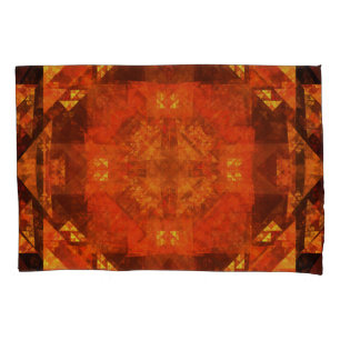 Blessing Fire Mandala Abstract Art Design Pillow Case