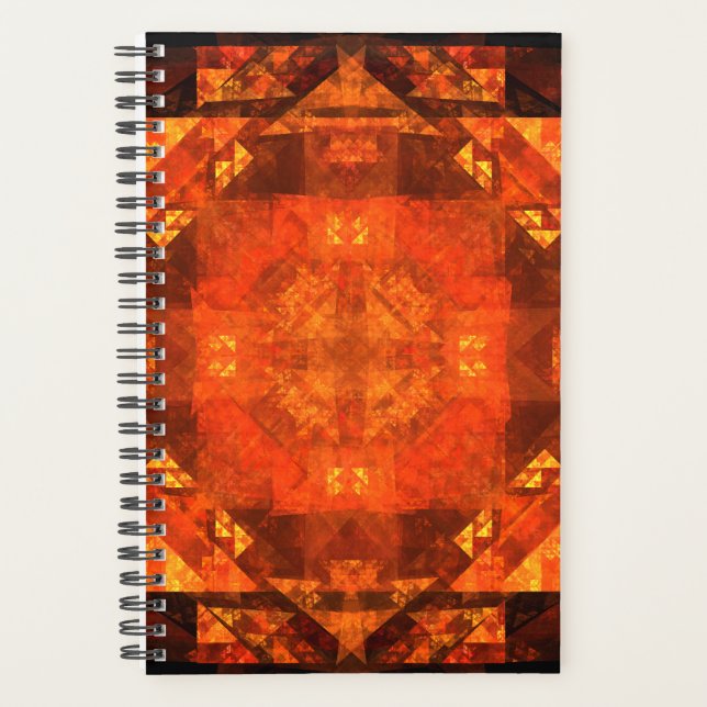 Blessing Fire Mandala Abstract Art Design Planner (Front)