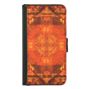 Blessing Fire Mandala Abstract Art Design Samsung Galaxy S5 Wallet Case