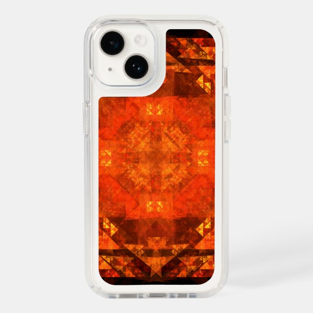 Blessing Fire Mandala Abstract Art Design Speck iPhone Case (Front)