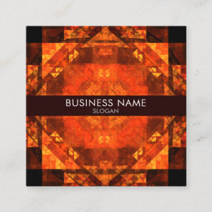 Blessing Fire Mandala Abstract Art Design Square Business Card