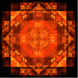 Blessing Fire Mandala Abstract Art Design Statuette