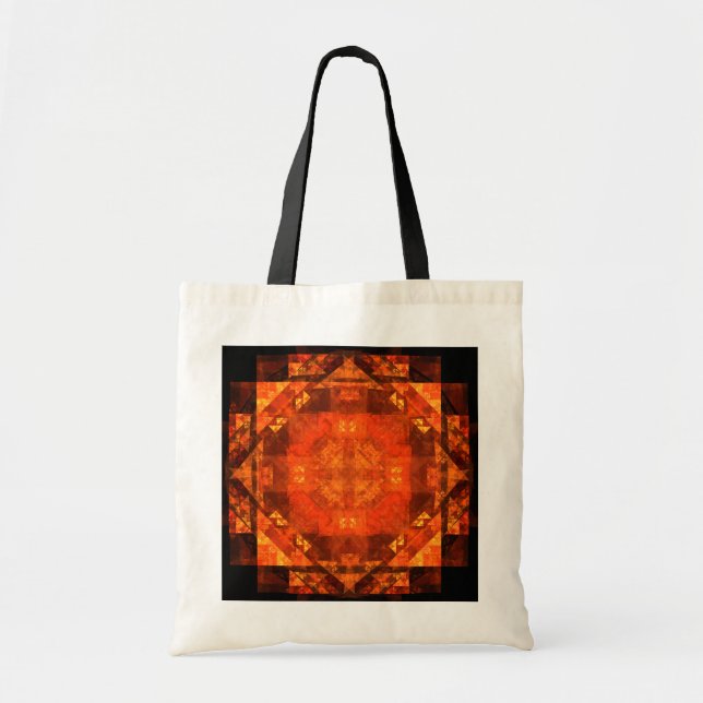 Blessing Fire Mandala Abstract Art Design Tote Bag (Front)