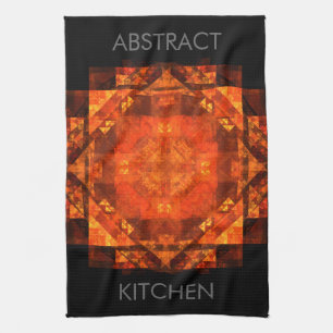 Blessing Fire Mandala Abstract Art Design Towel