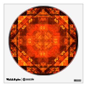Blessing Fire Mandala Abstract Art Design Wall Sticker