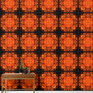 Blessing Fire Mandala Abstract Art Design Wallpaper