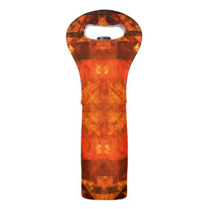 Blessing Fire Mandala Abstract Art Design Wine Bag