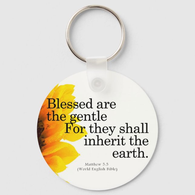 Blessing for Gentleness Matthew 5:5 Keychain (Front)