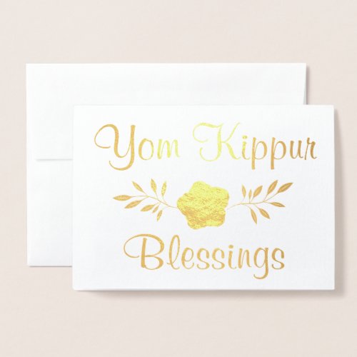 Blessing for Yom Kippur Foil Card