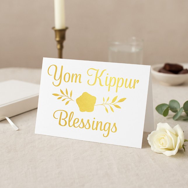 Blessing for Yom Kippur Foil Card (Creator Uploaded)