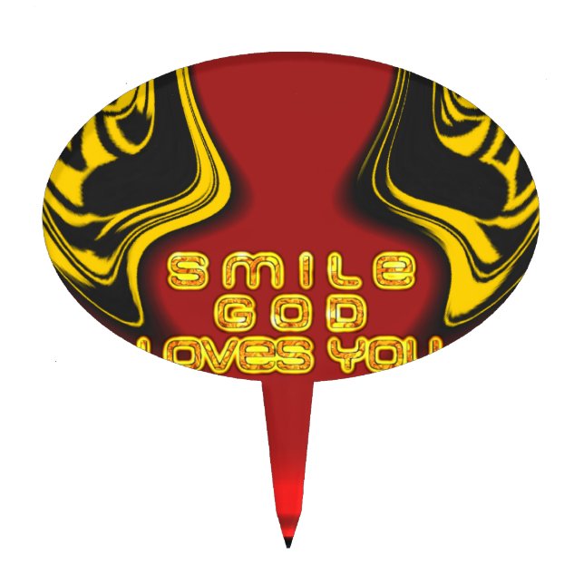 Blessing from Above: God's Love Spiritual Greeting Cake Topper (Front)