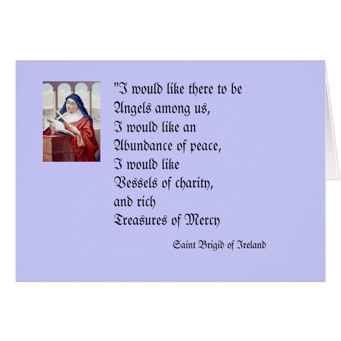 Blessing Saint Brigid Card