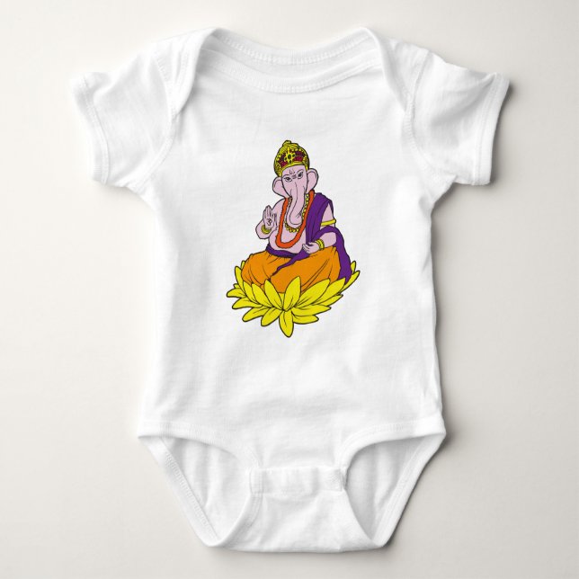 Blessing Ganesha Baby Bodysuit (Front)