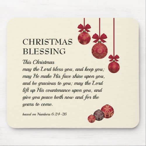 BLESSING May The Lord Bless You CHRISTMAS Mouse Pad