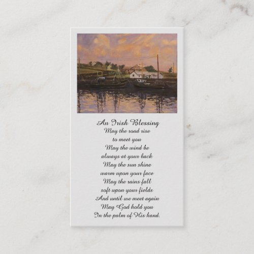 Blessing Memorial Rustic Prayer Card