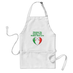 Blessing My Family With Italian Mom Love Adult Apron