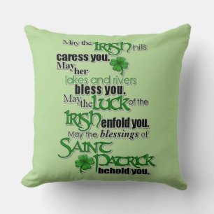 Blessing Of Saint Patrick Throw Pillow