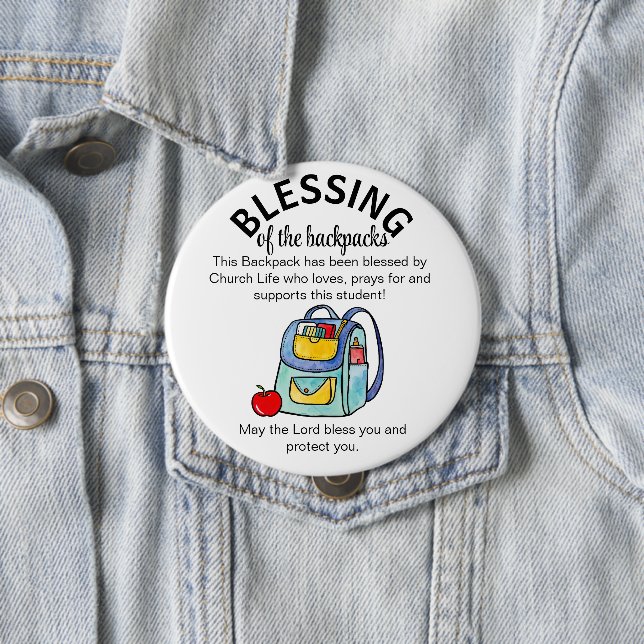 Blessing of the backpacks  button (In Situ)