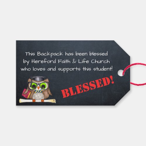 Blessing of the Backpacks Church Prayer Tag