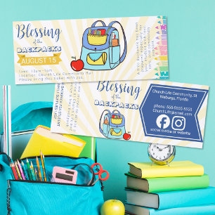 Blessing of the Backpacks Community back to school Raffle Tickets