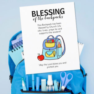 Blessing of the backpacks community outreach flyer