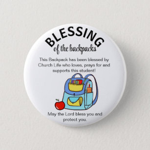 Blessing of the backpacks gift tags key ring button