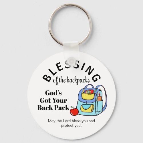 Blessing of the backpacks God's Got Your Back Keychain