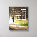 Blessing Of The Hands Wedding Custom Photo Canvas Print at Zazzle