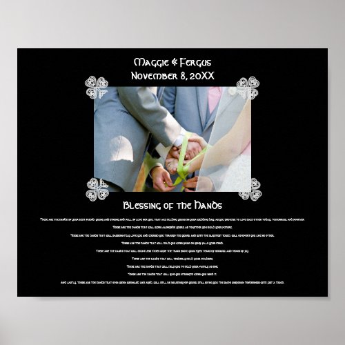 Blessing of the Hands Wedding Custom Photo Poster