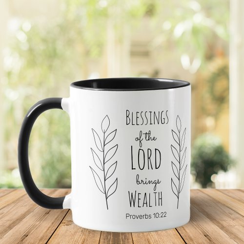 Blessing of the Lord bible verse Christian Mug