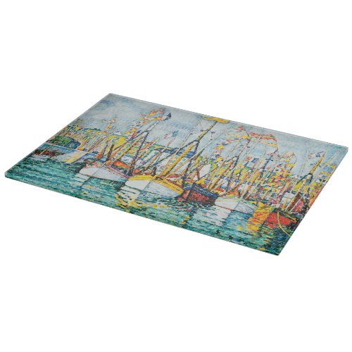 Blessing of The Tuna Fleet at Groix by Paul Signac Cutting Board