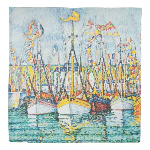 Blessing of The Tuna Fleet at Groix by Paul Signac Duvet Cover