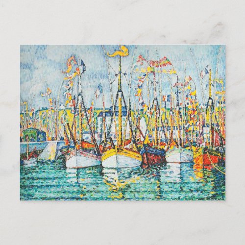 Blessing of The Tuna Fleet at Groix by Paul Signac Postcard