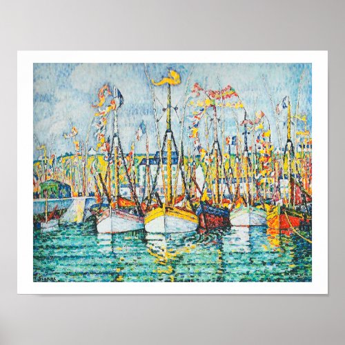 Blessing of The Tuna Fleet at Groix by Paul Signac Poster