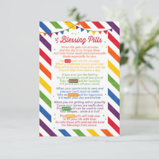 Blessing pills Poem Teacher Appreciation Gift Card