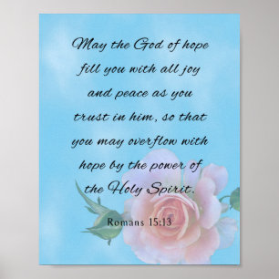 Blessing, Romans 15:13, Bible Verse Poster
