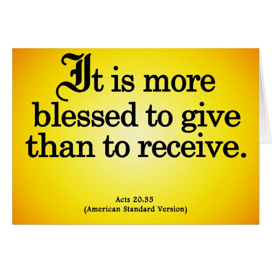 Blessing to Give Acts 20-35 Cards (Front Horizontal)