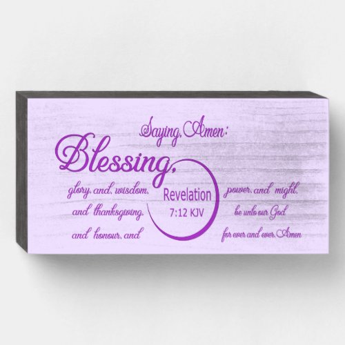 Blessing Wooden Box Sign
