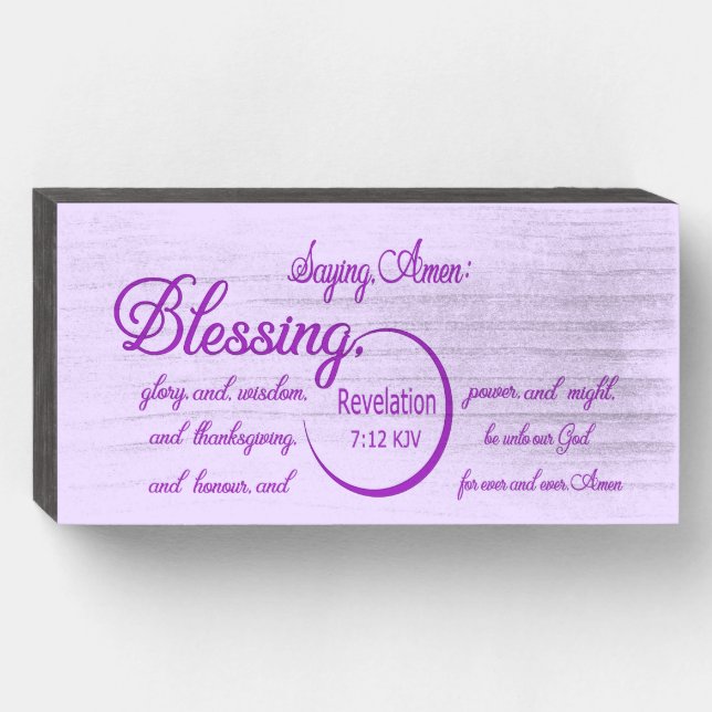 Blessing Wooden Box Sign (Front Horizontal)