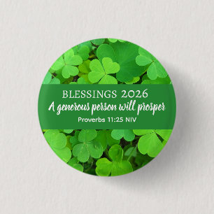Blessings 2026 Prosperity Bible Verse Green Button