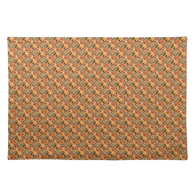 Blessings Abound Always Autumn Design Cloth Placemat (Front)