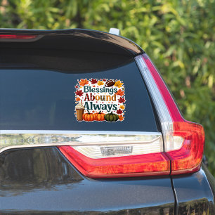 Blessings Abound Always Autumn Design Sticker