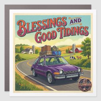 Blessings and Good Tidings Car Magnet
