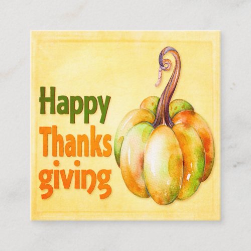 Blessings and Thanks Happy Thanksgiving Message Calling Card