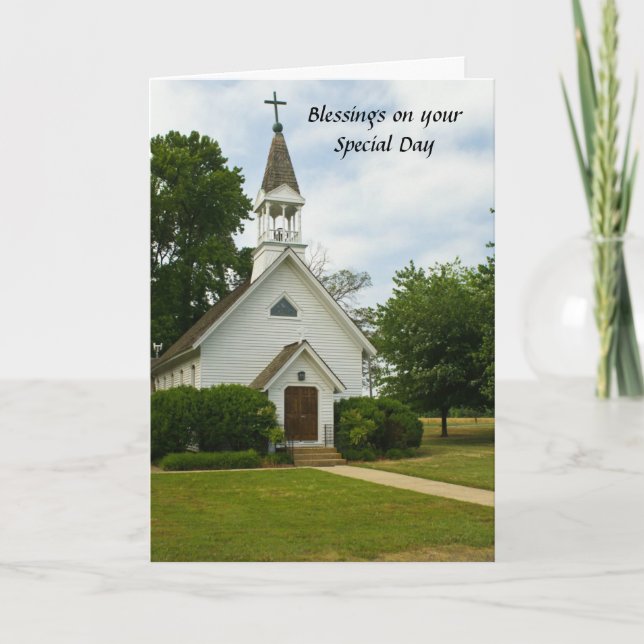 Blessings Birthday Greeting. Card (Front)