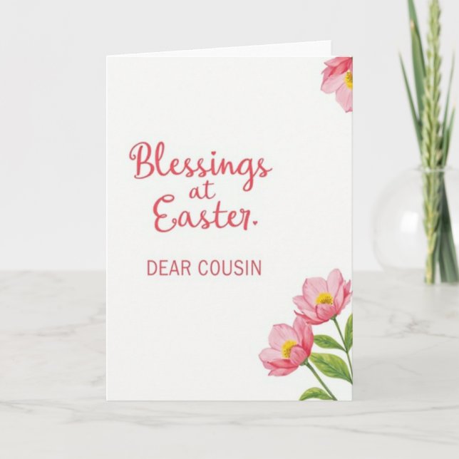 Blessings Easter Cousin Card (Front)