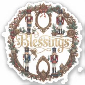 Blessings Elegant Nutcracker Sticker